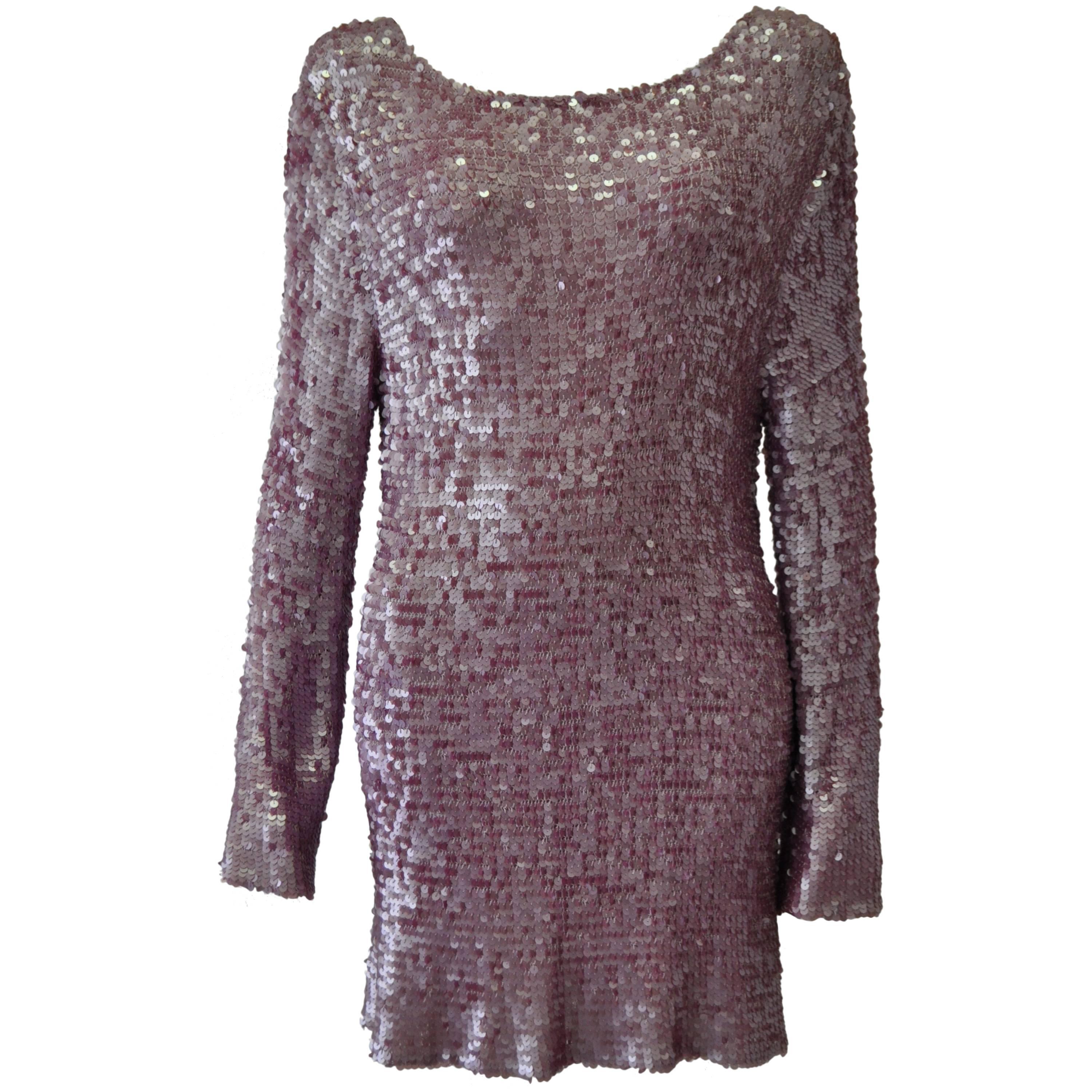 Radiant Gianfranco Ferre Forma Sequin Tunic For Sale