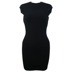 Azzedine Alaia Black Jersey Body Conscious Sleeveless Mini Dress