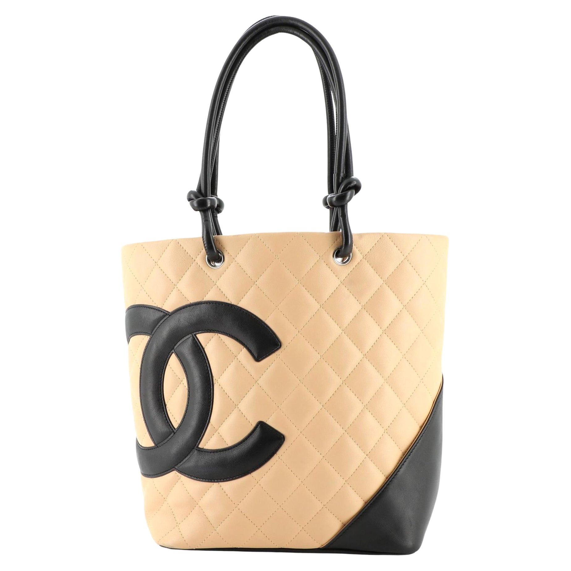 Chanel Cambon Crossbody Bag Quilted Leather Medium at 1stDibs