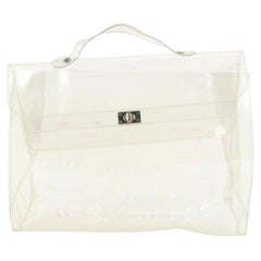 Hermès Clear Souvenir De L'Exposition Kelly Transparent Beach Bag 113h34