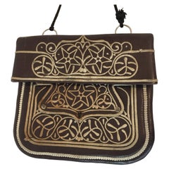Vintage Moroccan Cross Body Leather African Bag