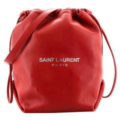 Saint Laurent Teddy Bucket Bag Leather Large