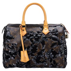 Used Louis Vuitton Lim.Ed. Black Sequin Speedy Bag