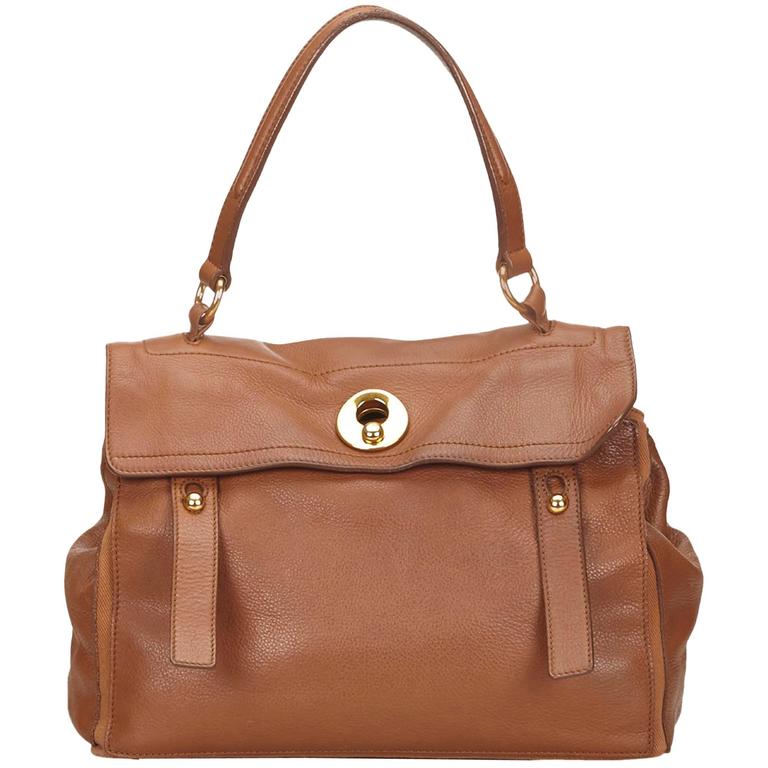 YSL Brown Leather Muse Two Shoulder Bag For Sale at 1stdibs
