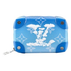 Virgil Abloh Blue Monogram Clouds Coated Canvas Soft Trunk Wallet Silver  Hardware, 2020