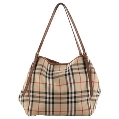 Burberry Canterbury Tote Horseferry Check Canvas Small
