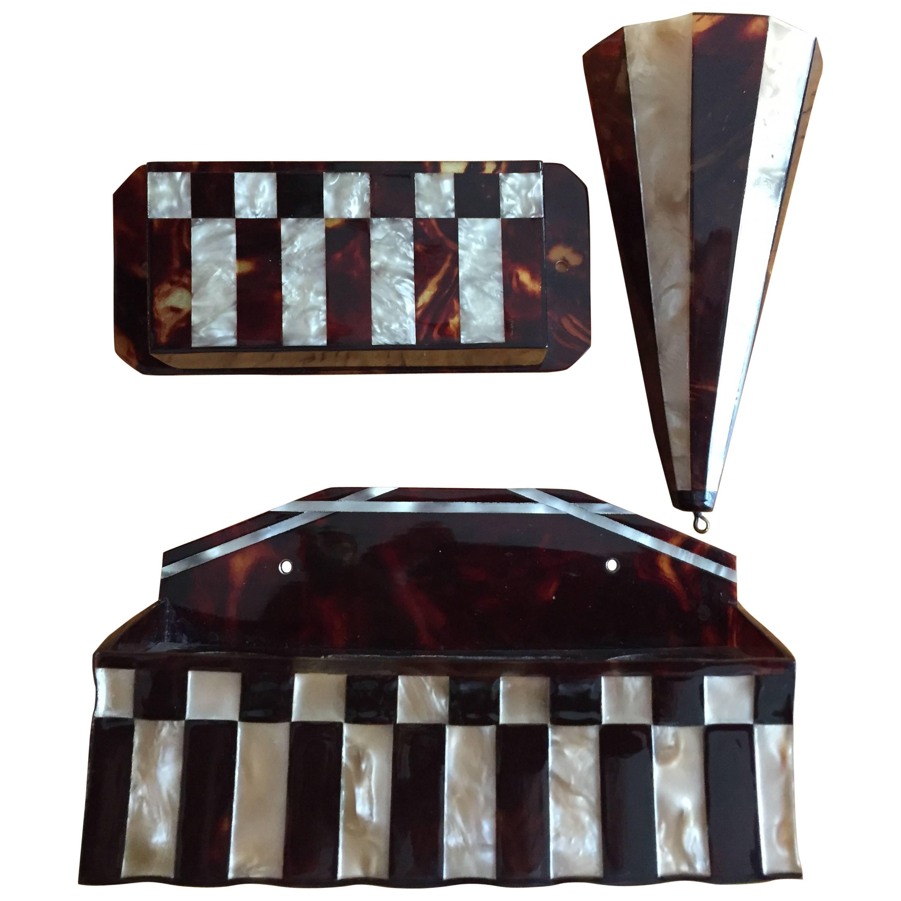 Josef Hoffmann (Attr.) Wiener Werkstatte Bakelite Automobile Smoking Set For Sale