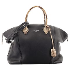 Louis Vuitton Soft Lockit Handbag Leather with Python MM