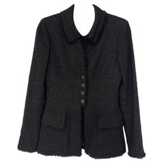 CHANEL Black Jacket in Tweed Size 38fr