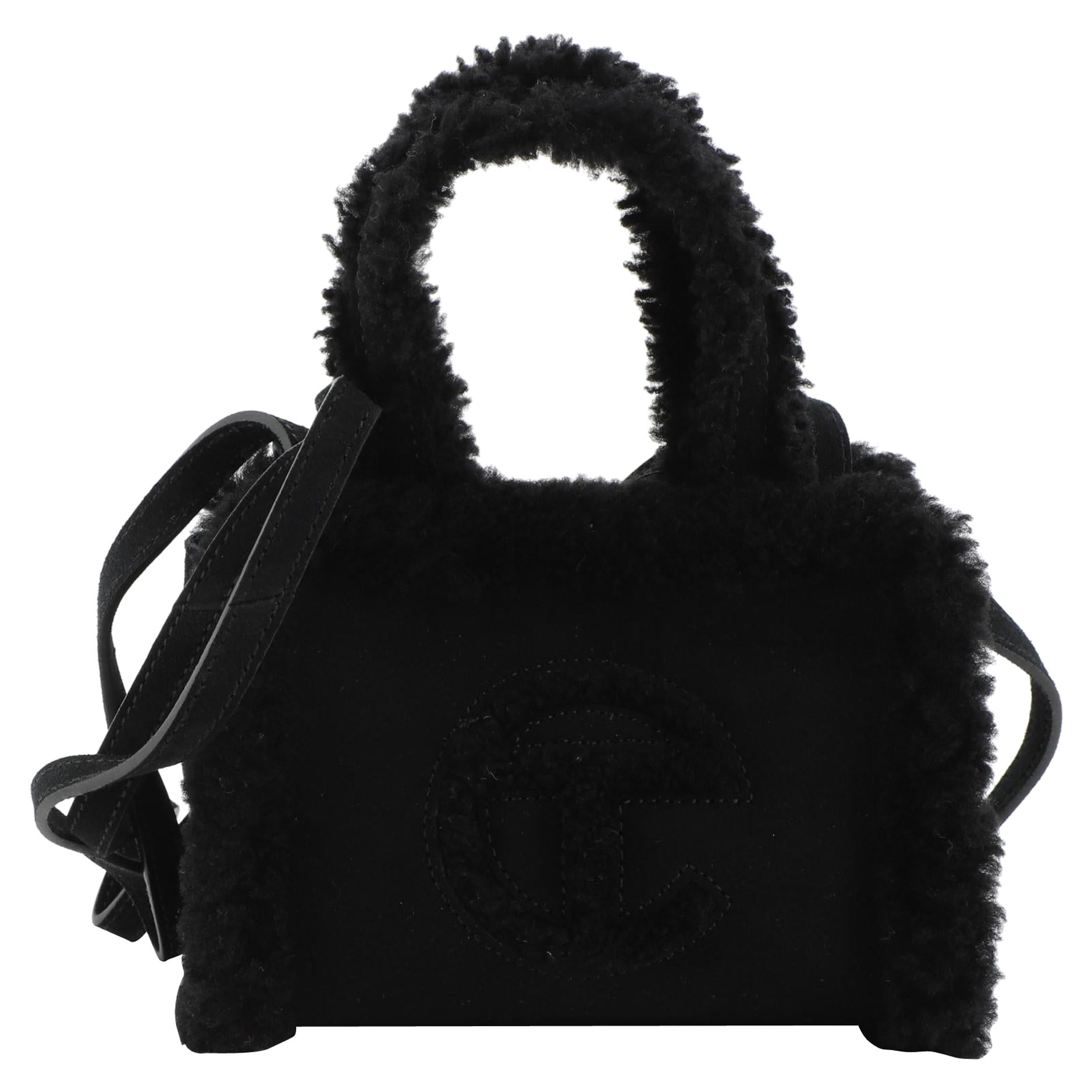 Telfar UGG Shopping Tote Suede with Shearling Small