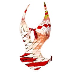 Roberto Cavalli - P/E 2004 - costume da bagno intero con ritaglio e scollatura - costume da bagno