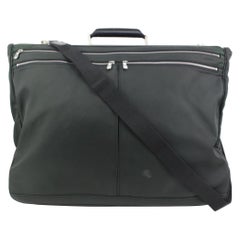 Louis Vuitton Green Nylon x Taiga Leather Santore Ardoise Garment Travel Bag 