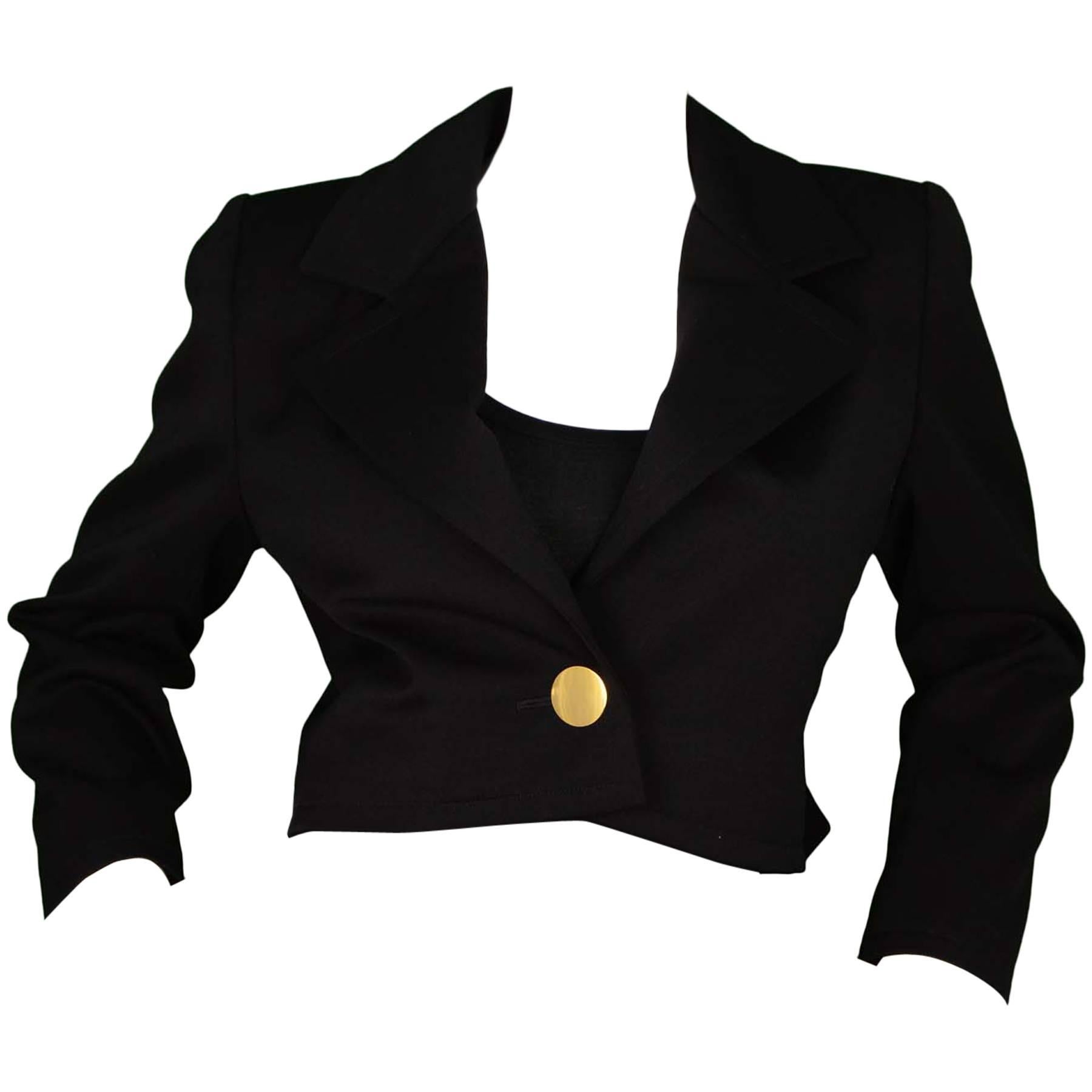 Givenchy Vintage Black Cropped Jacket sz S