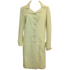 Chanel Chartreuse Lambskin 3/4 Coat - 40 - 04C 5