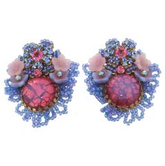 Staley Hagler Opal Pink Retro Earrings