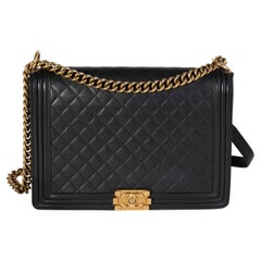 Chanel Black Quilted Lambskin XL Boy Bag