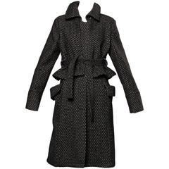 Gianfranco Ferre Soft Wool + Alpaca Avant Garde Coat with Cape Detail