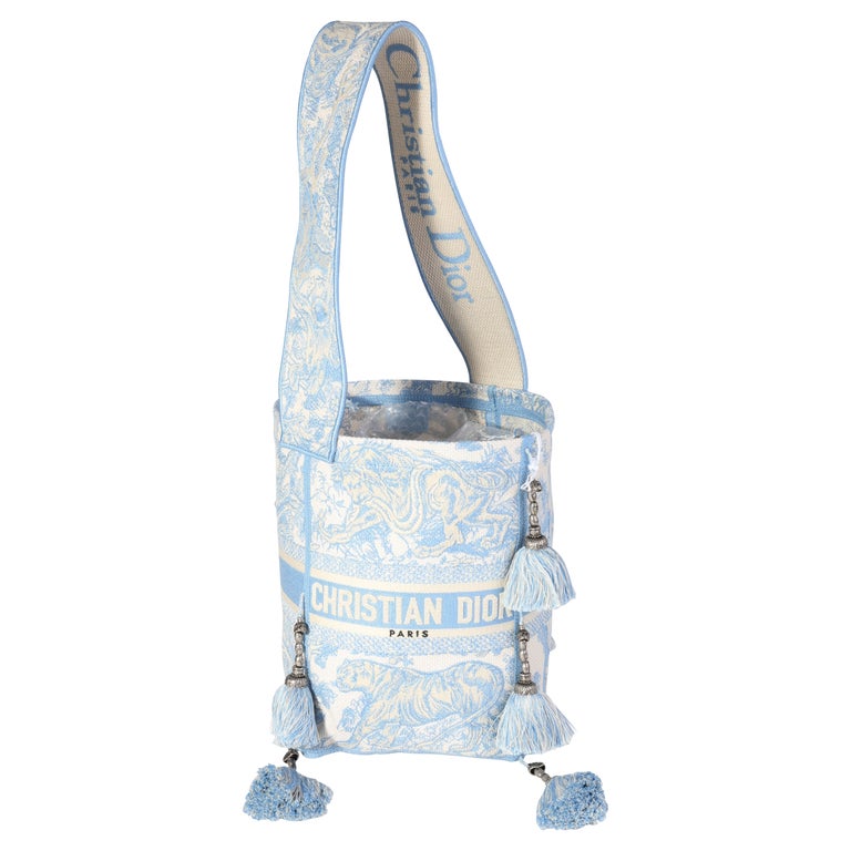 Dior Turquoise Toile de Jouy Embroidery D-Bubble Bucket Bag For Sale at  1stDibs | dior d bubble bucket bag, dior bucket bag, dior canvas bucket bag