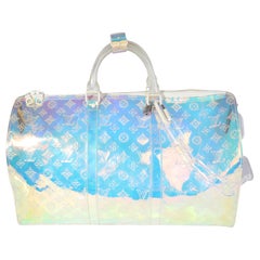 Louis Vuitton Keepall Bandouliere Prism Monogram 50 Iridescent - 2 For Sale  on 1stDibs