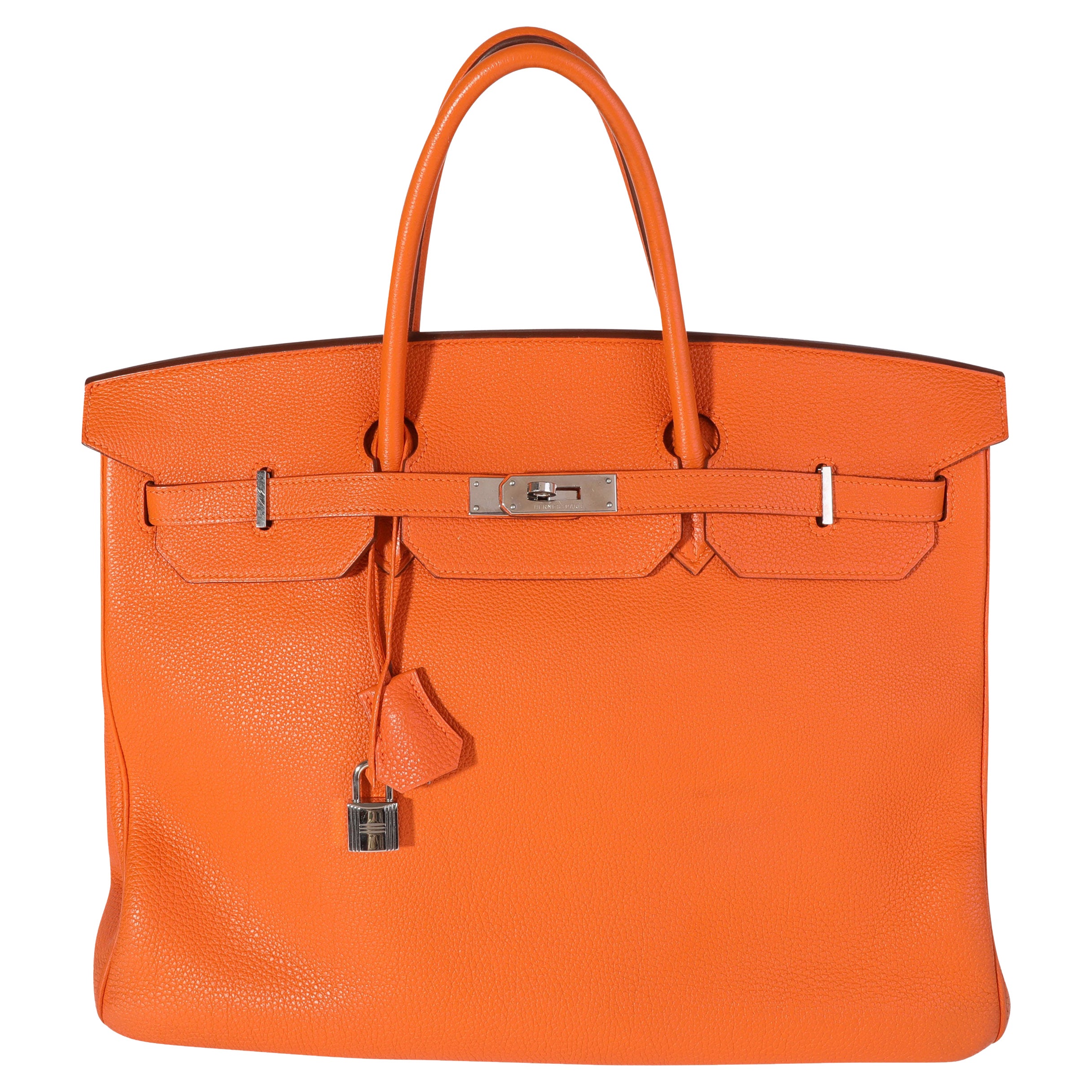 Hermès Orange Togo Birkin 40 PHW