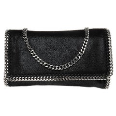 Stella McCartney Black Faux Suede Falabella Crossbody Bag