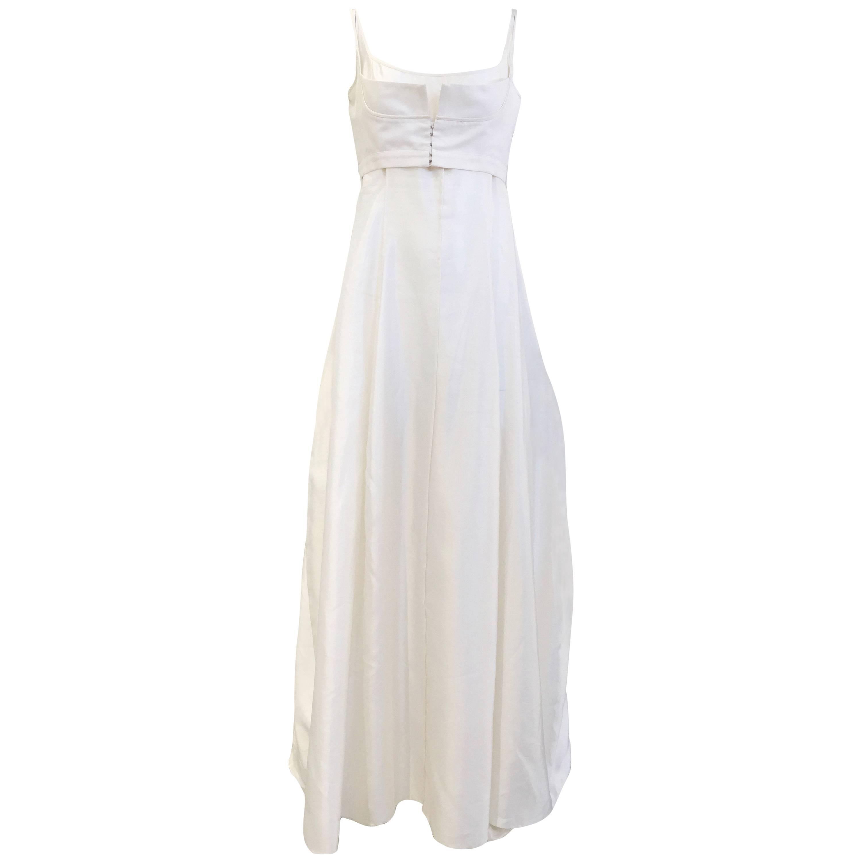 Narciso Rodriguez off white silk gown