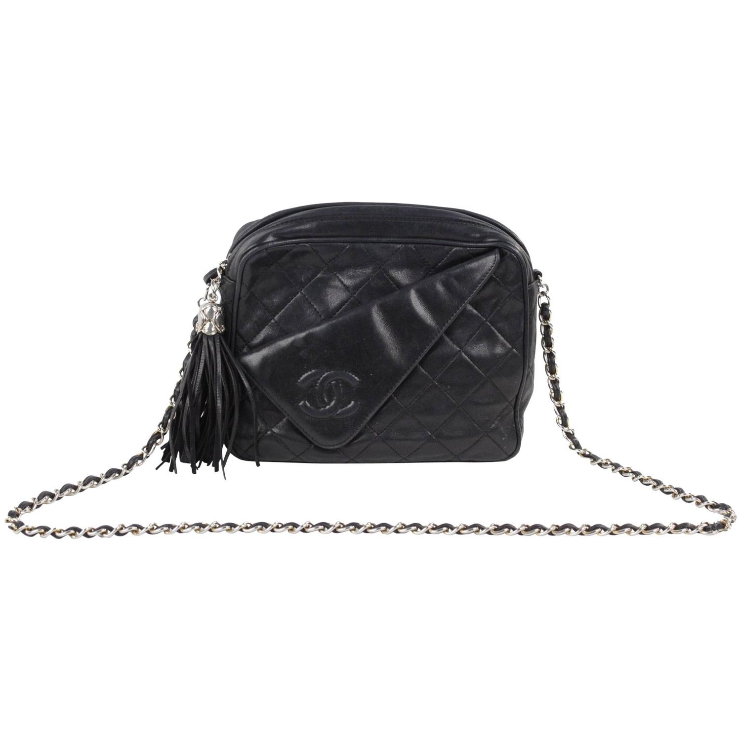 vintage chanel camera bag with tassel