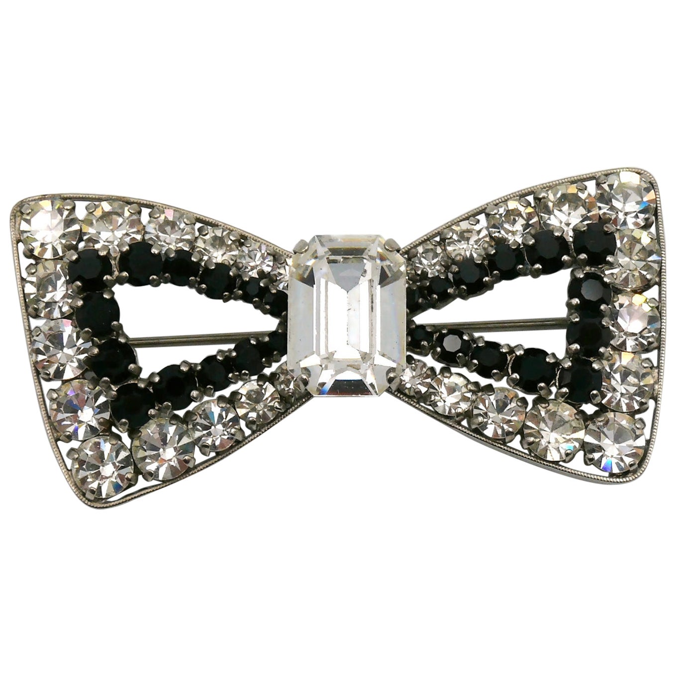 Yves Saint Laurent YSL Vintage Jewelled Bow Brooch