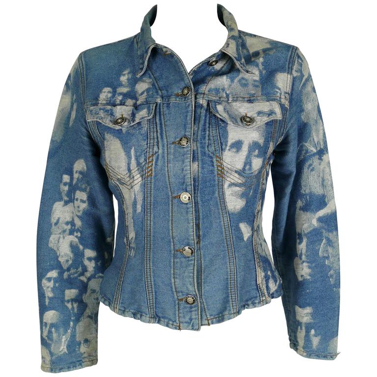 Jean Paul Gaultier Vintage Face Jacquard Denim Jacket at 1stDibs | jean  paul gaultier denim jacket, gaultier jeans jacket, jean paul gaultier denim