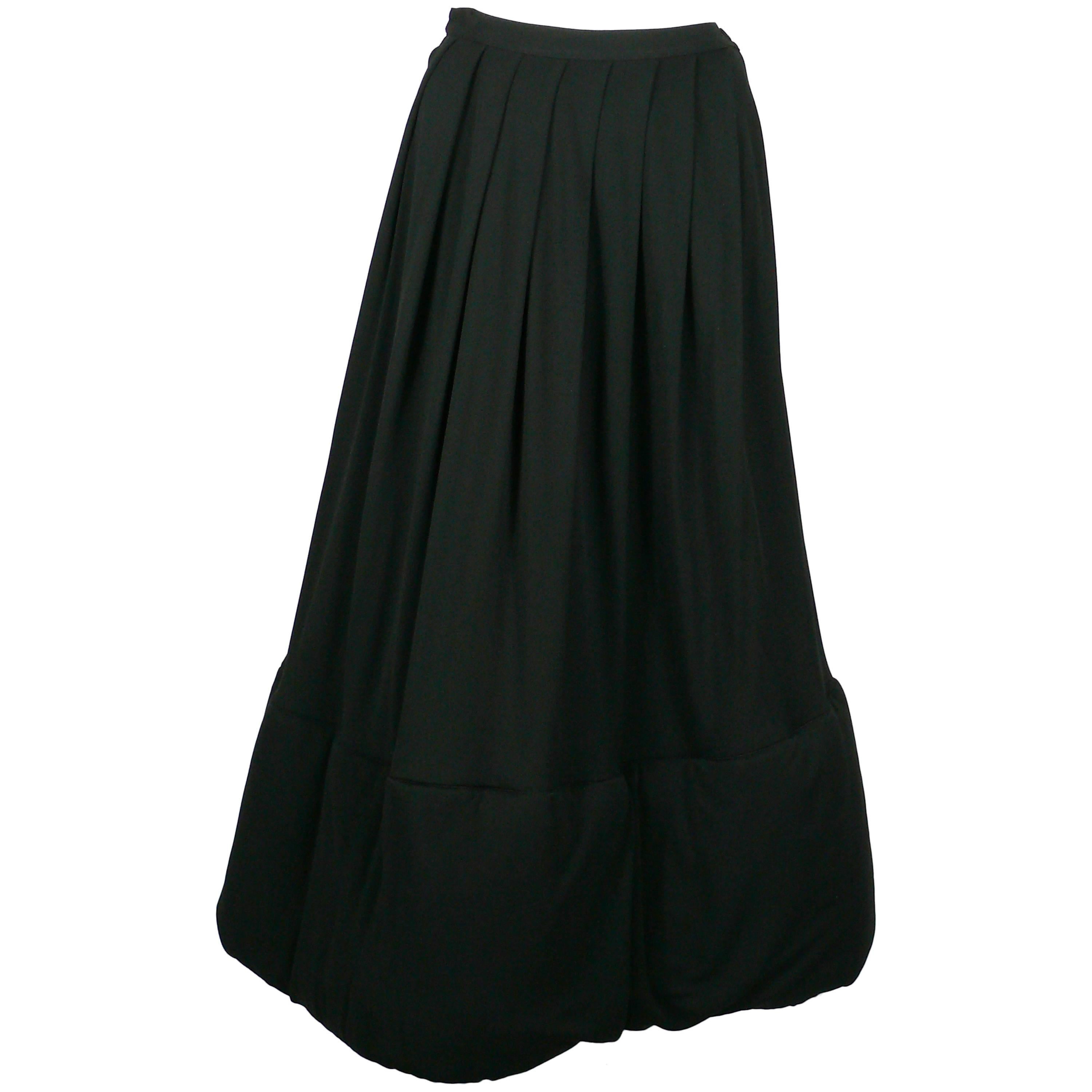 Jean Paul Gaultier Classique Vintage 1990s Rare Black Padded Skirt 