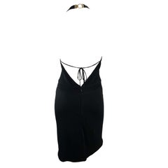 S/S 2002 Gianni Versace by Donatella Black Stretch Backless Halter Dress