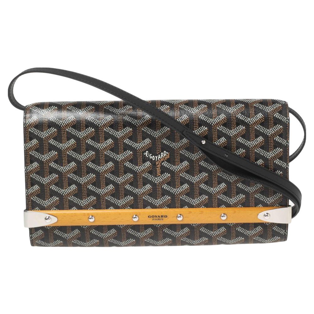 Goyard Goyardine Monte Carlo Mini Case w/Strap - Black Crossbody Bags,  Handbags - GOY36065