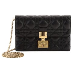 Christian Dior Dioraddict Wallet on Chain Cannage Quilt Lambskin