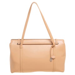 Cartier Beige Leather Cabochon Tote