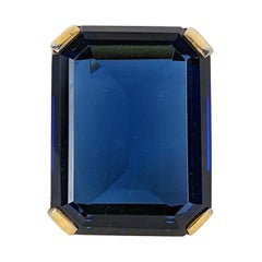 Trifari Alfred Phillipe Large Sapphire Clip