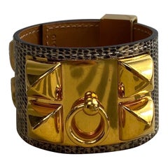 Hermes lizard leather bracelet 