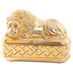 Vintage Judith Leiber Gold Lion Minaudiere 4