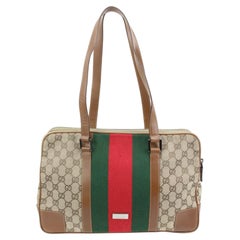Gucci Monogram GG Web Shoulder Bowler Bag 5gz412s