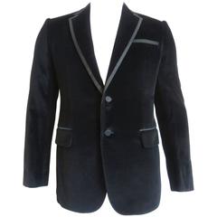 New GUCCI Pin-wale cord plush evening tuxedo blazer jacket