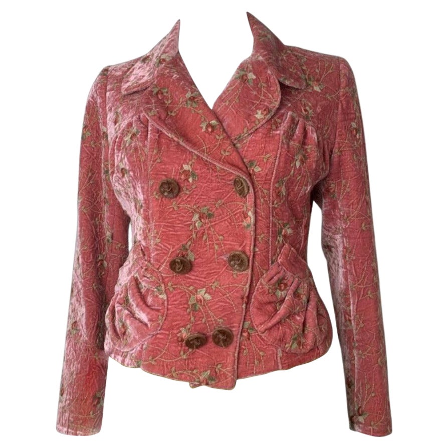 John Galliano Pre-loved Velvet Embroidered Jacket
