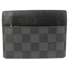 Louis Vuitton grand porte-cartes damier graphite avec fermoir porte-cartes, 25lk413s