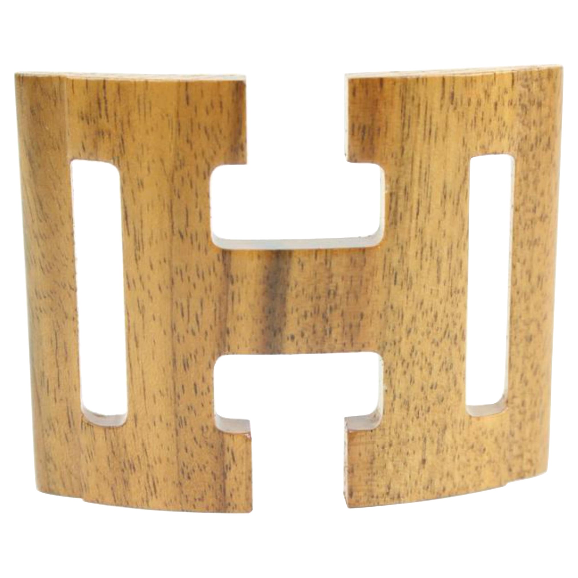 Hermès Wood H Logo Scarf Ring 22h413s