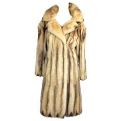 Stunning Russian Fitch Fur Coat 