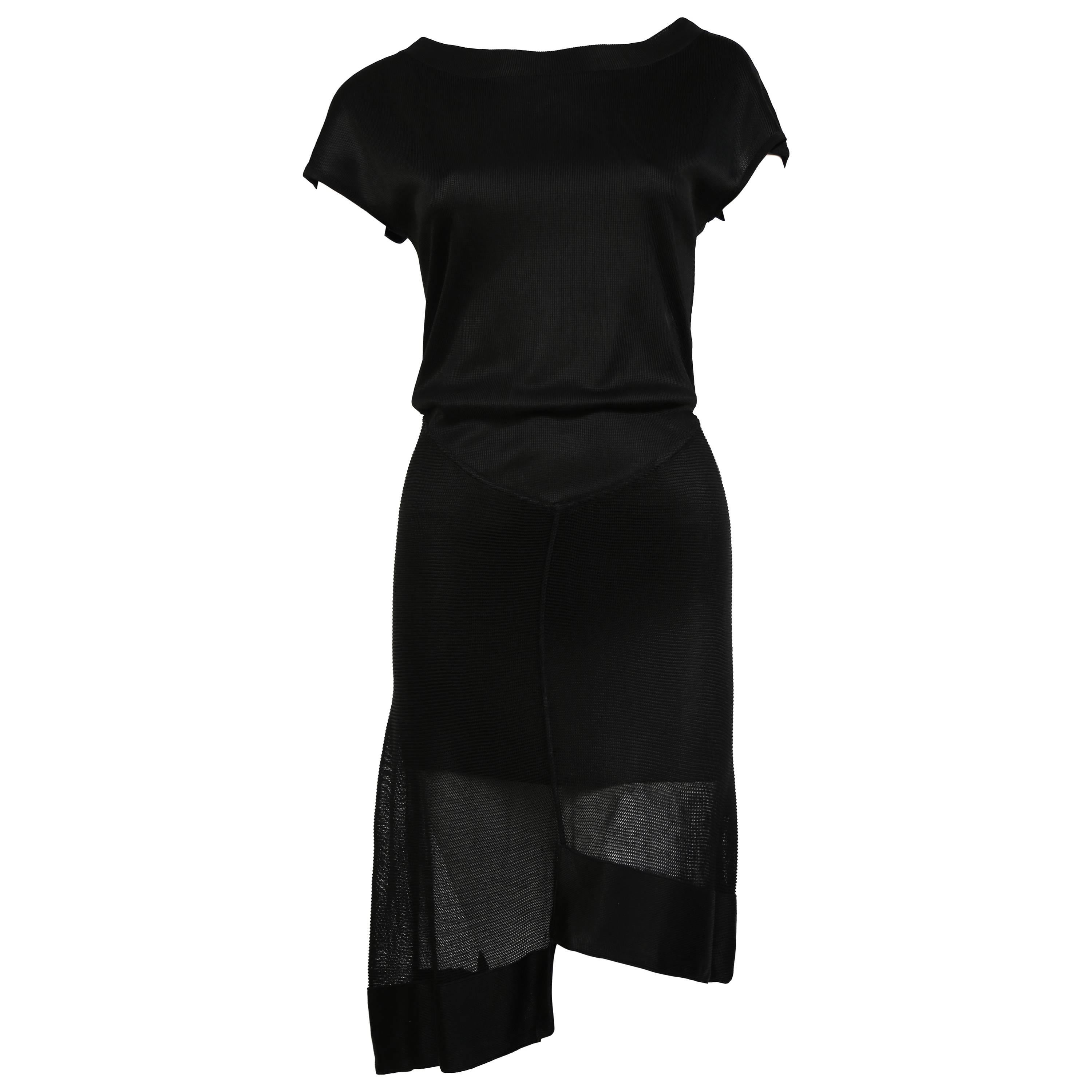 Vintage Azzedine Alaia Stretch Bandage Knit & Pleated Skirt Dress main image 0