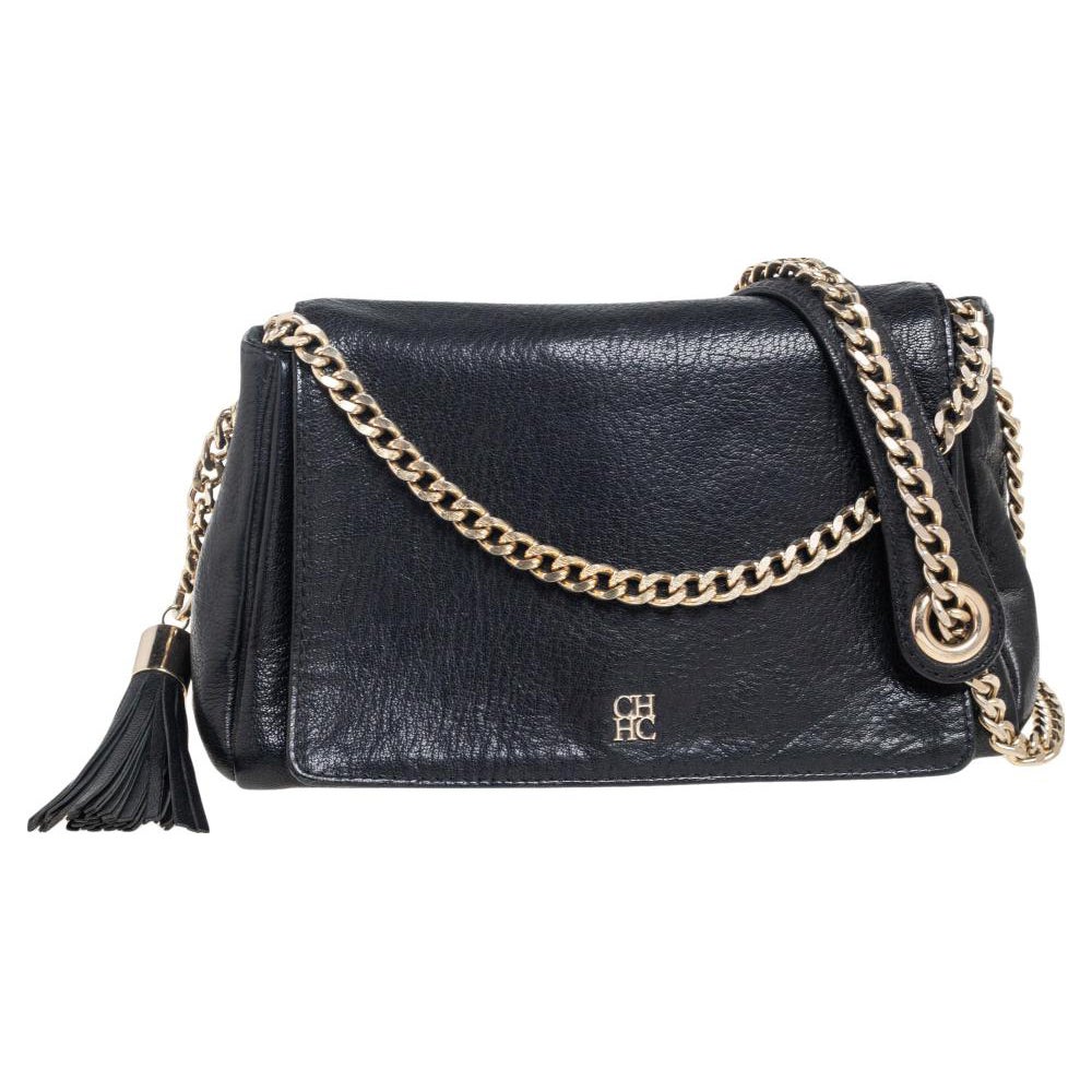 Carolina Herrera Black Quilted Leather Top Handle Bag at 1stDibs