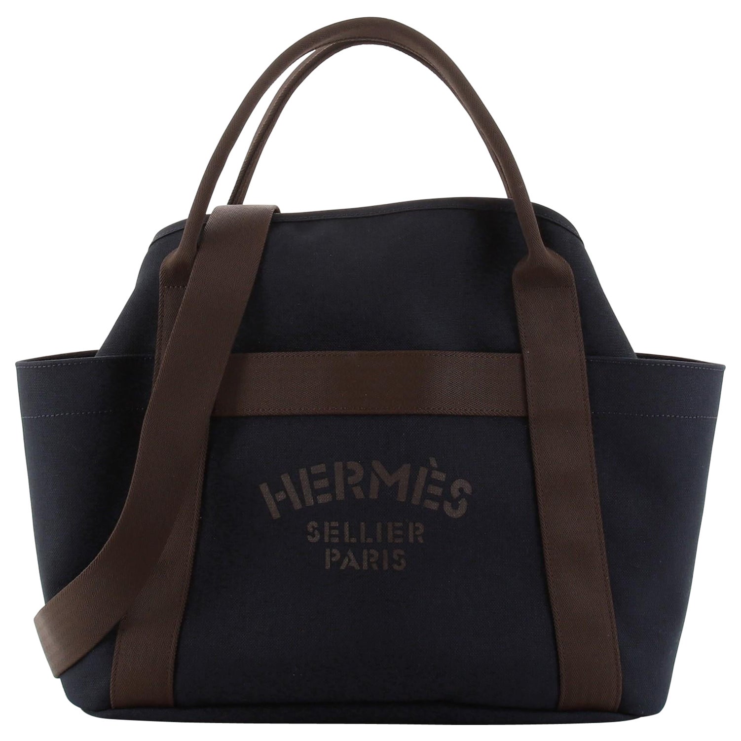 Hermes Sac De Pansage Groom Handbag Canvas