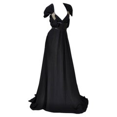 Schwarzes Vintage Gucci Vintage-Kleid aus Lackleder mit Gürtel und Kristallen It 42 US 6