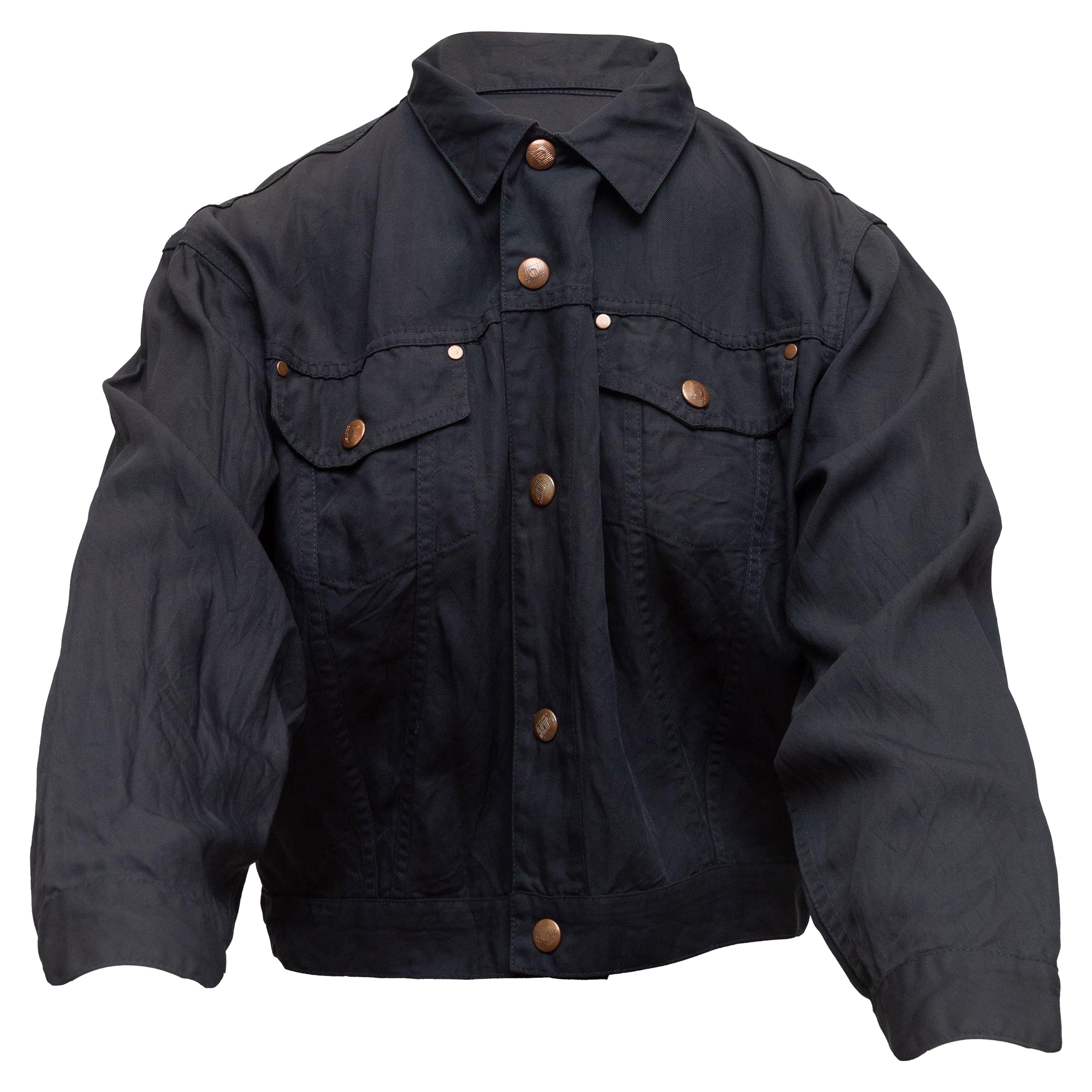 Yves Saint Laurent Purple and Cerulean Fall/Winter 1993 Leather Jacket