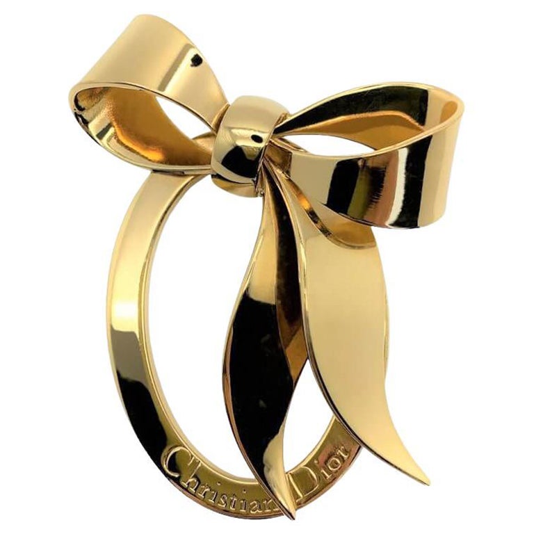 Fabulous Vintage Christian Dior Large Floppy Bow Brooch 1980s For Sale