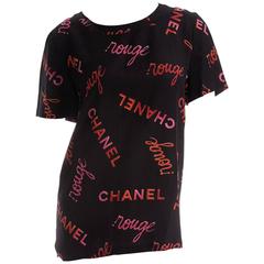 Chanel 96P Rouge Print Top